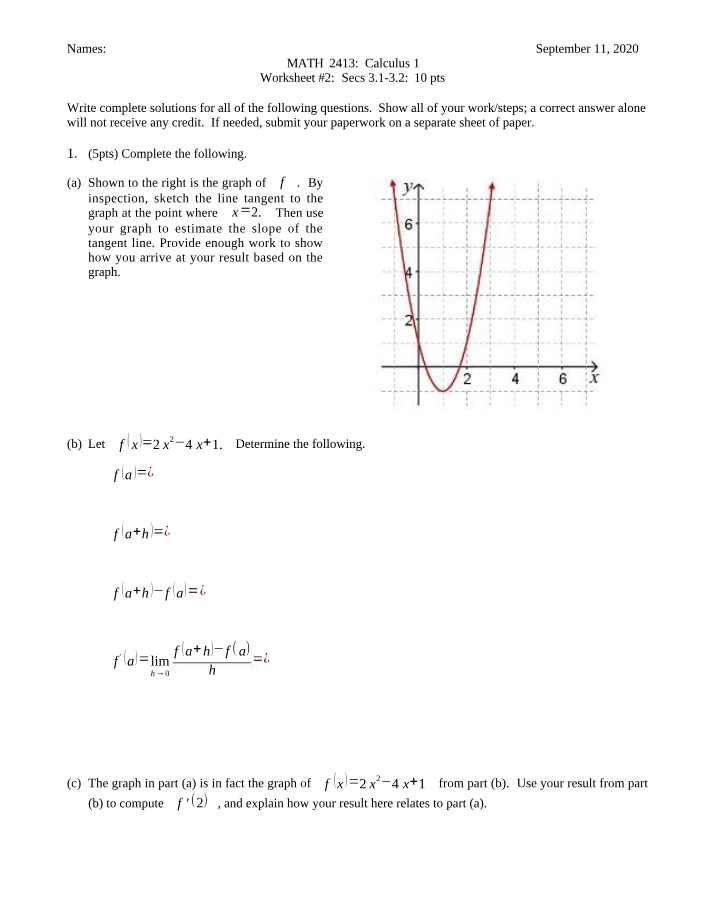 CSCI 1370 Worksheet 2