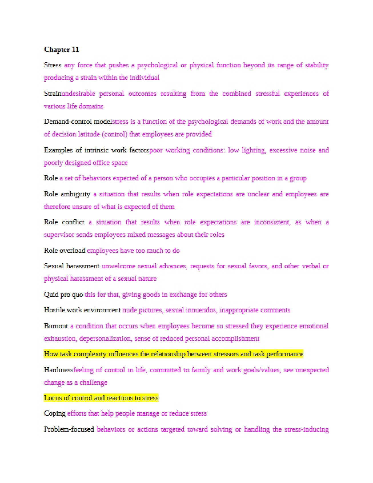 Chapter 11 I-O Psych Notes