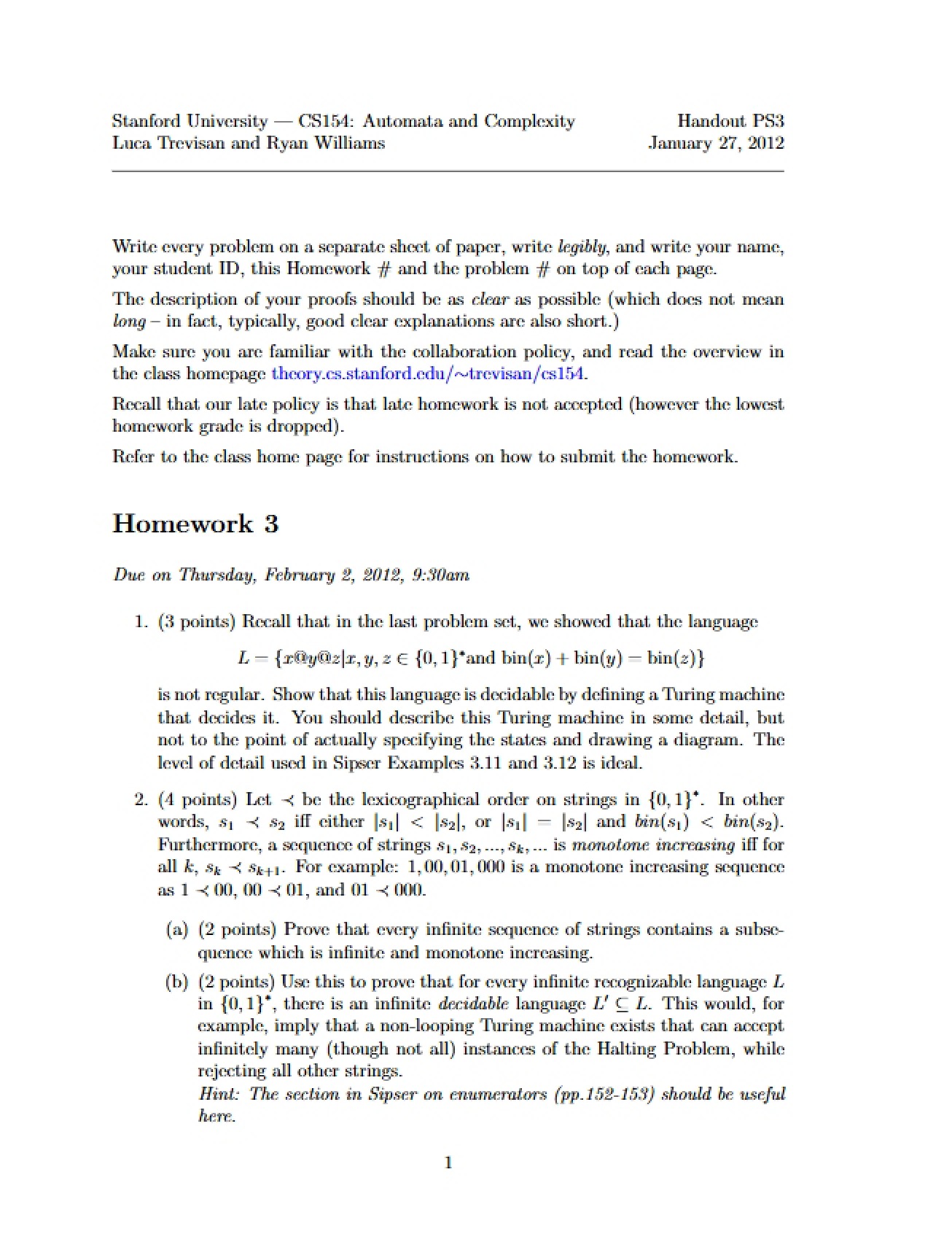 Handout 2