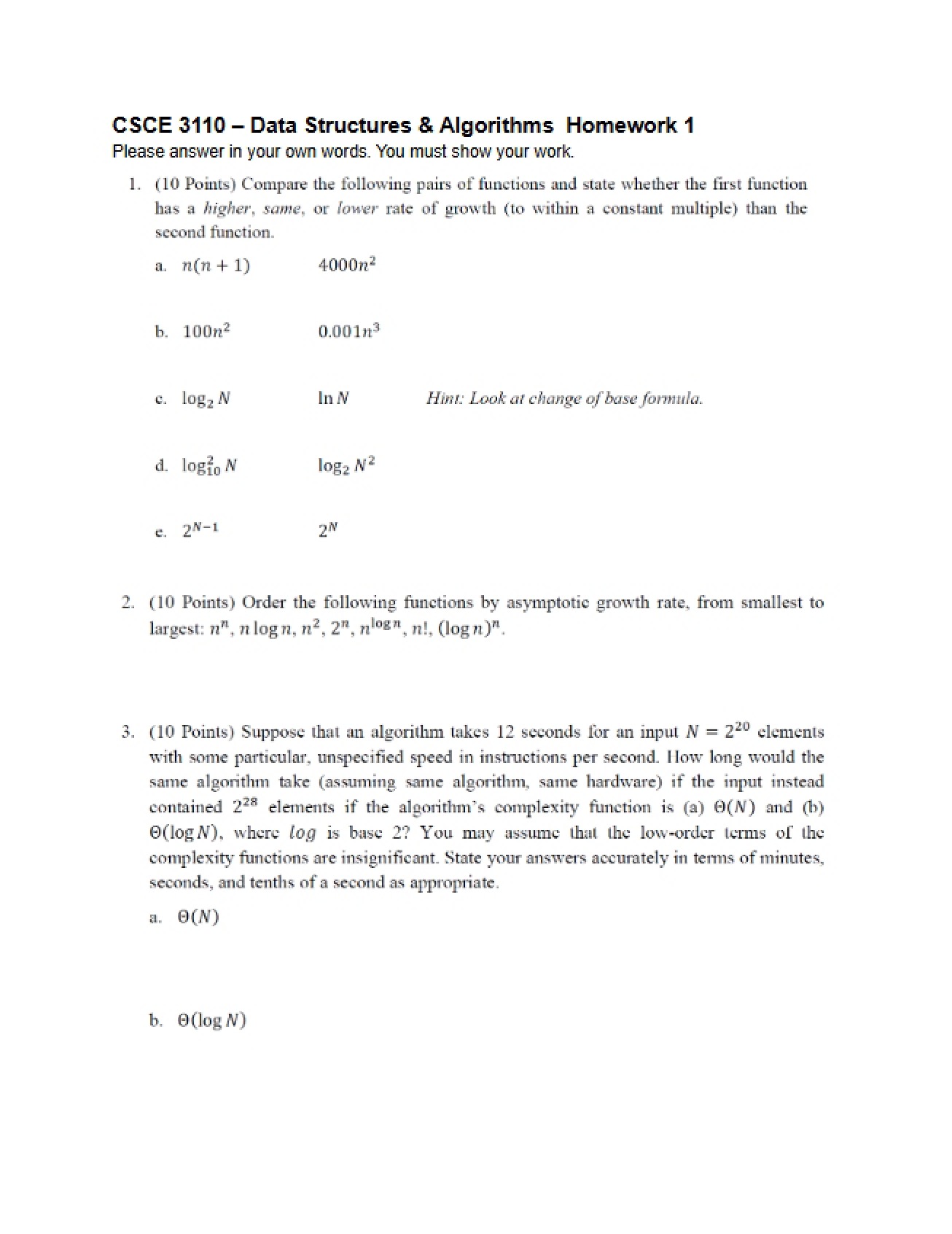 First Homework Assignment
