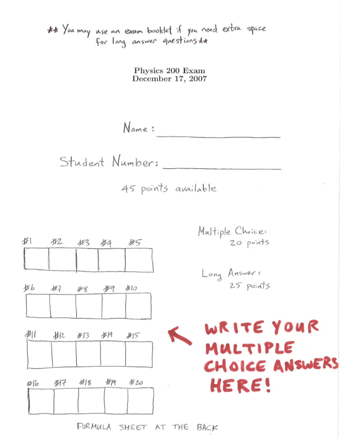 Physics 200 Final Exam