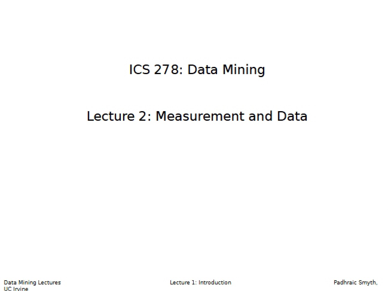 Data and Measurement
