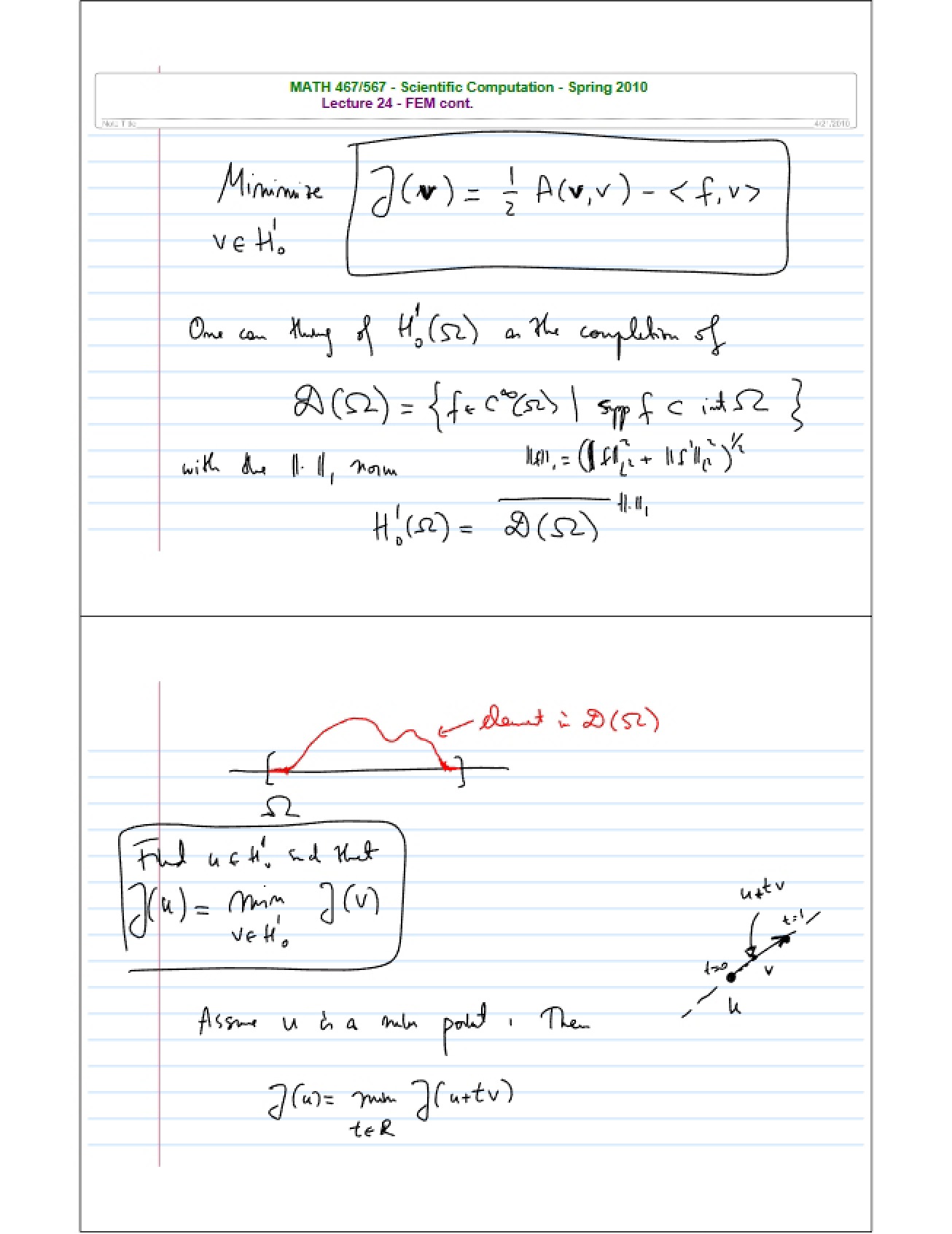 Seventh Set of Lecture Notes