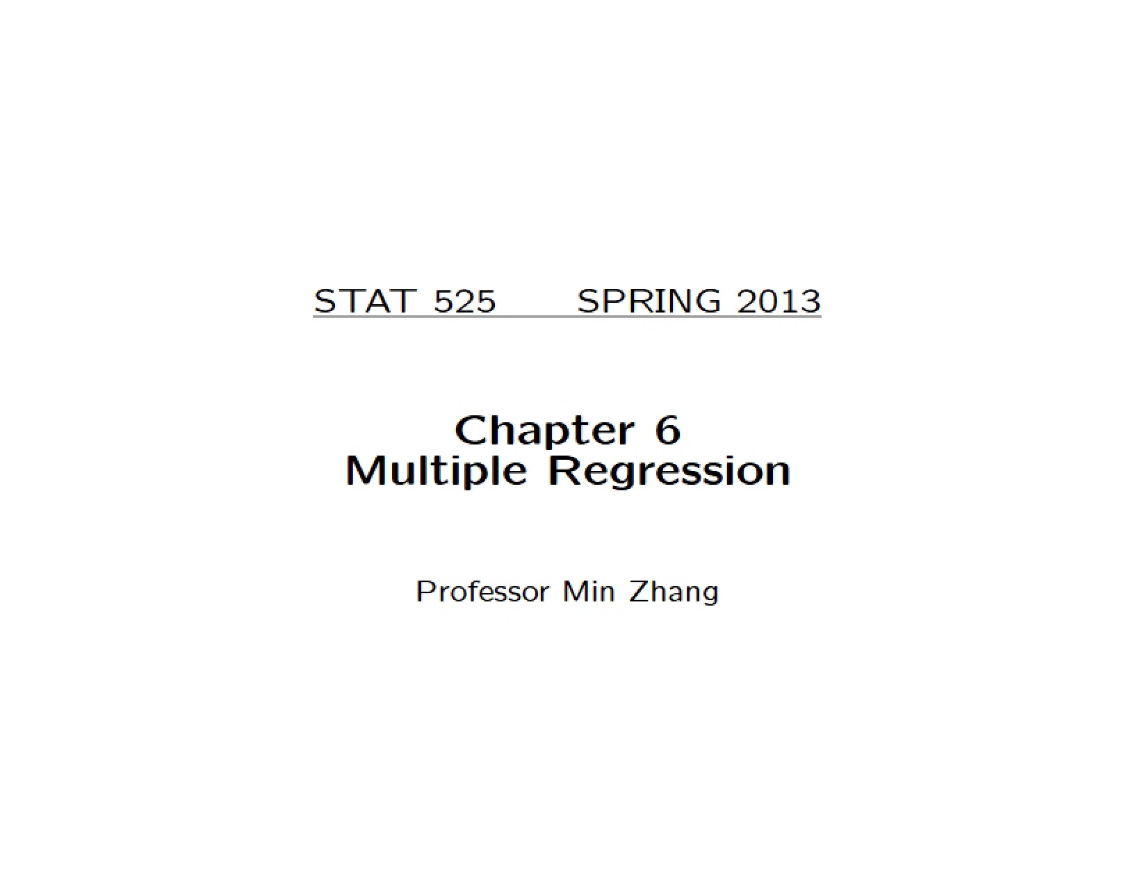 Regression Multiple