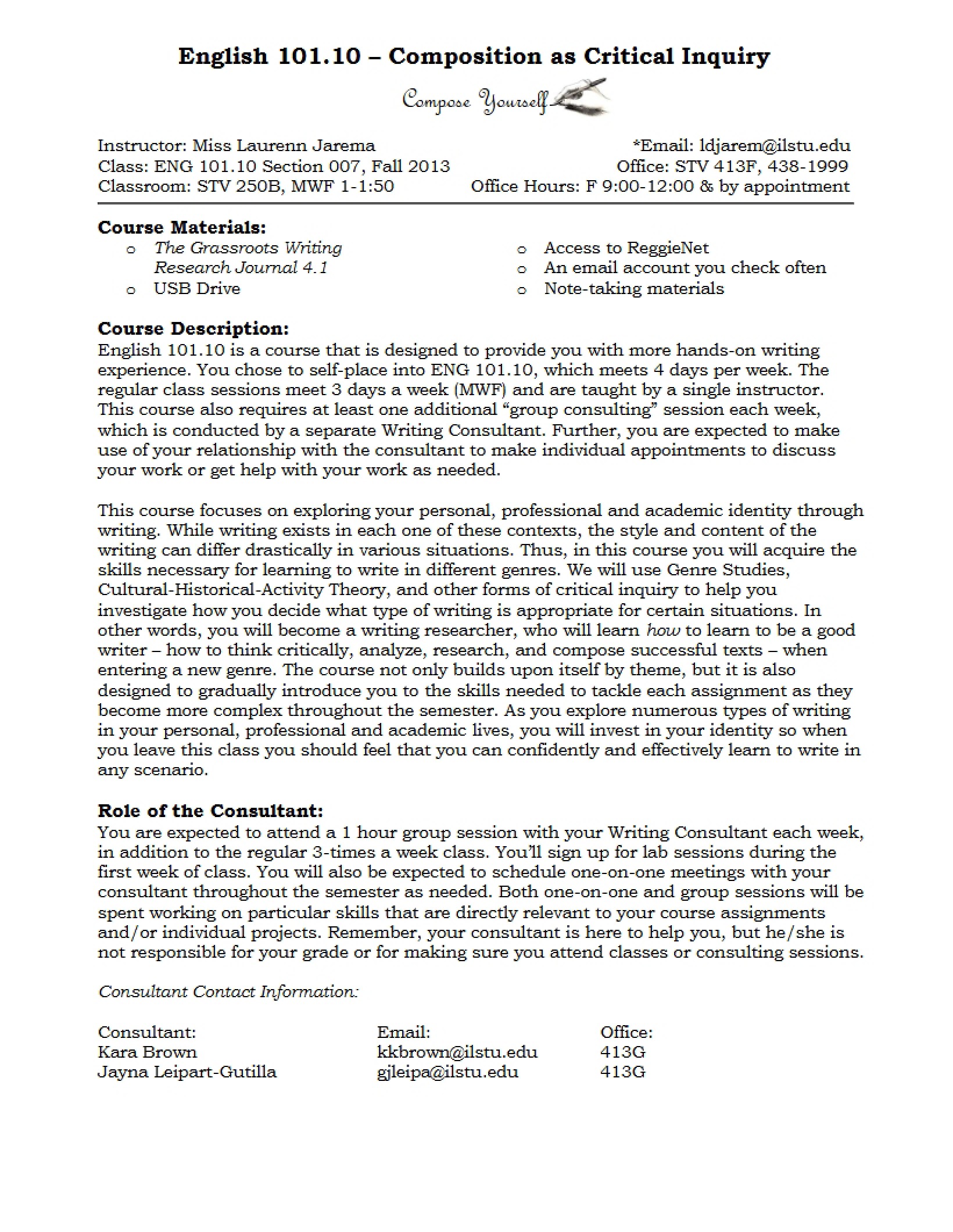 Section 7 Syllabus