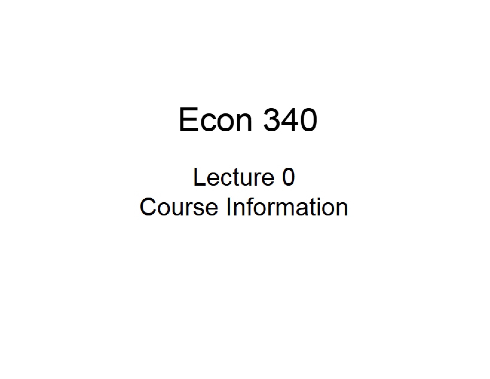 Info on Course