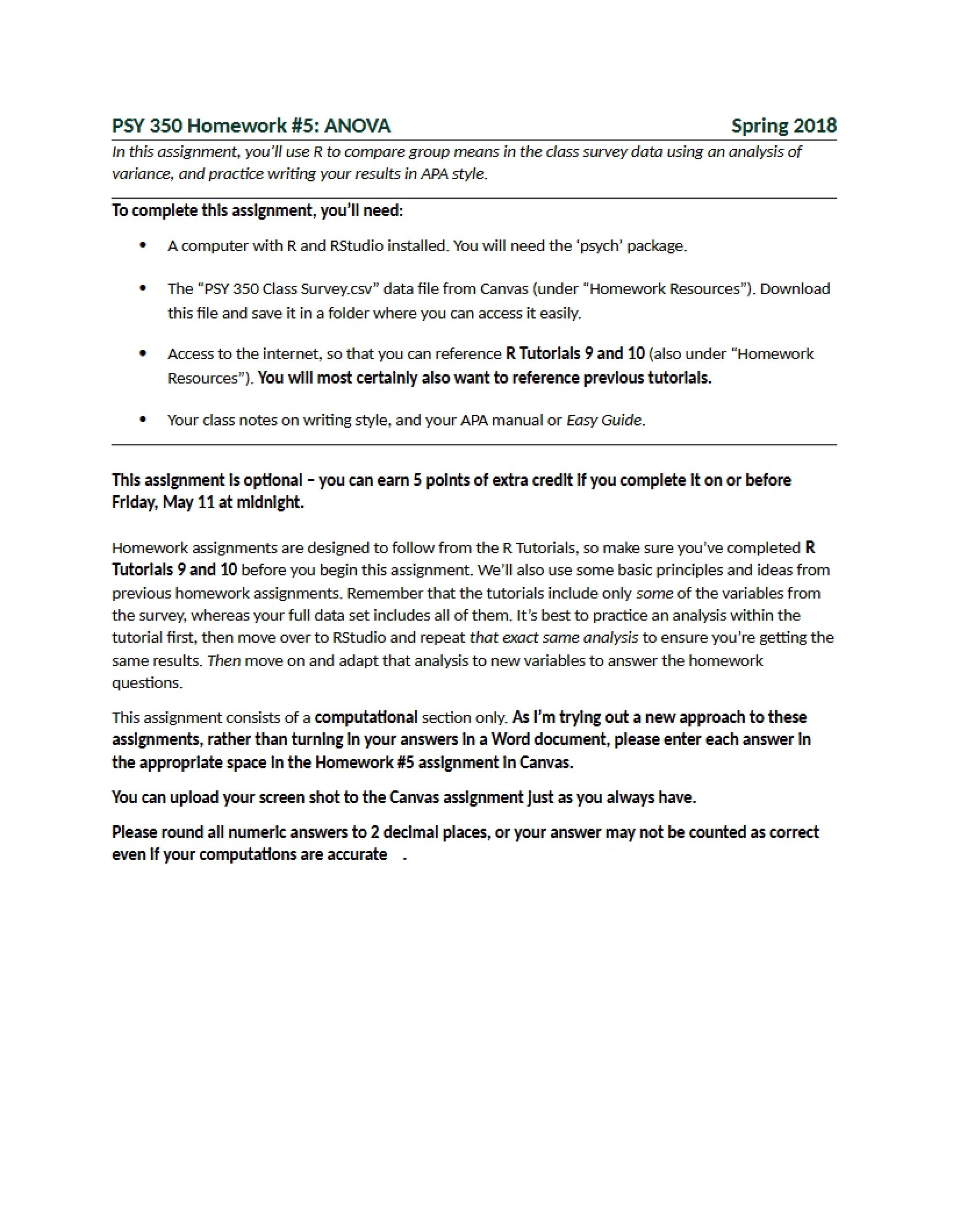 Regression Fifth Homework