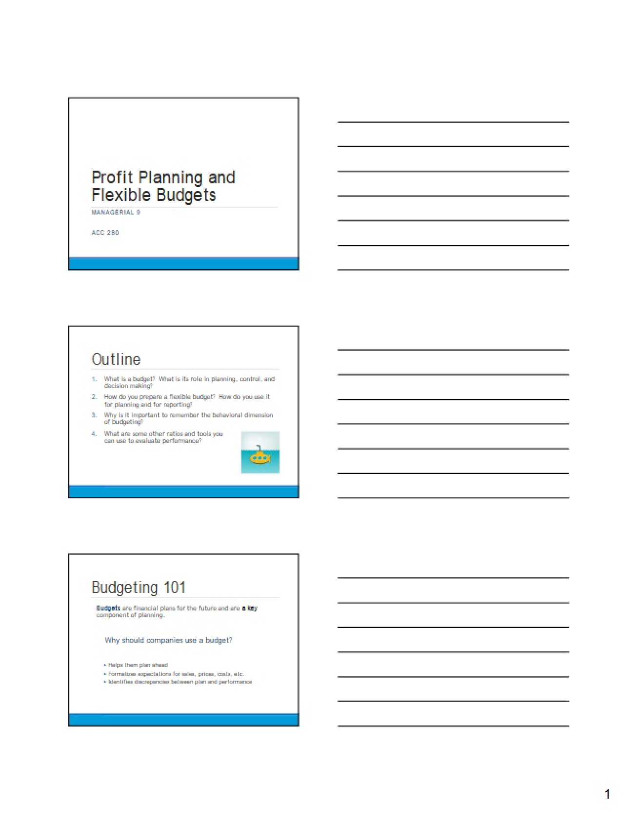 Flexible Budgets and Profit Planning
