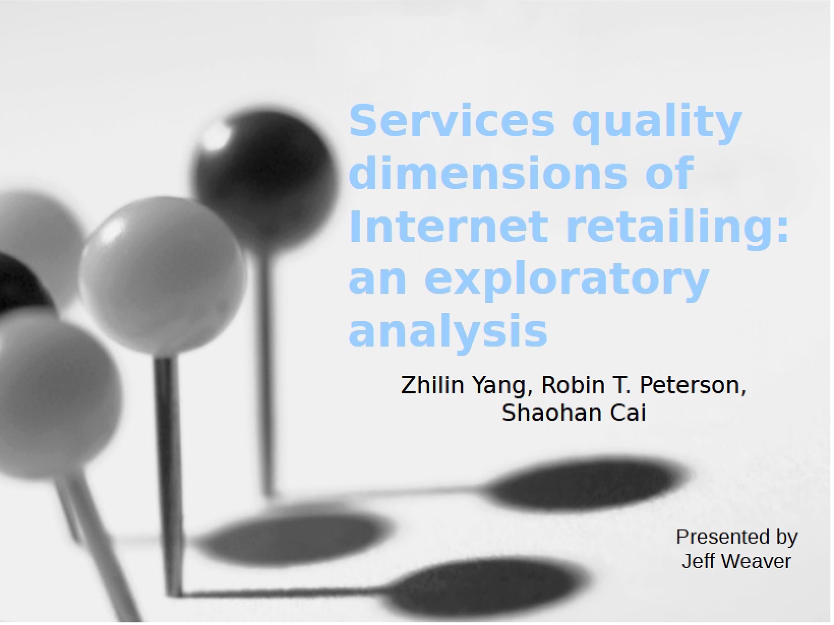Dimensions of Quality in Online Retail Services