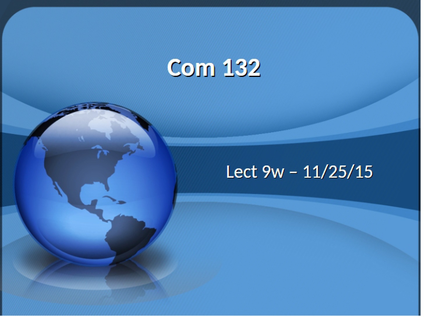 Lecture 9w