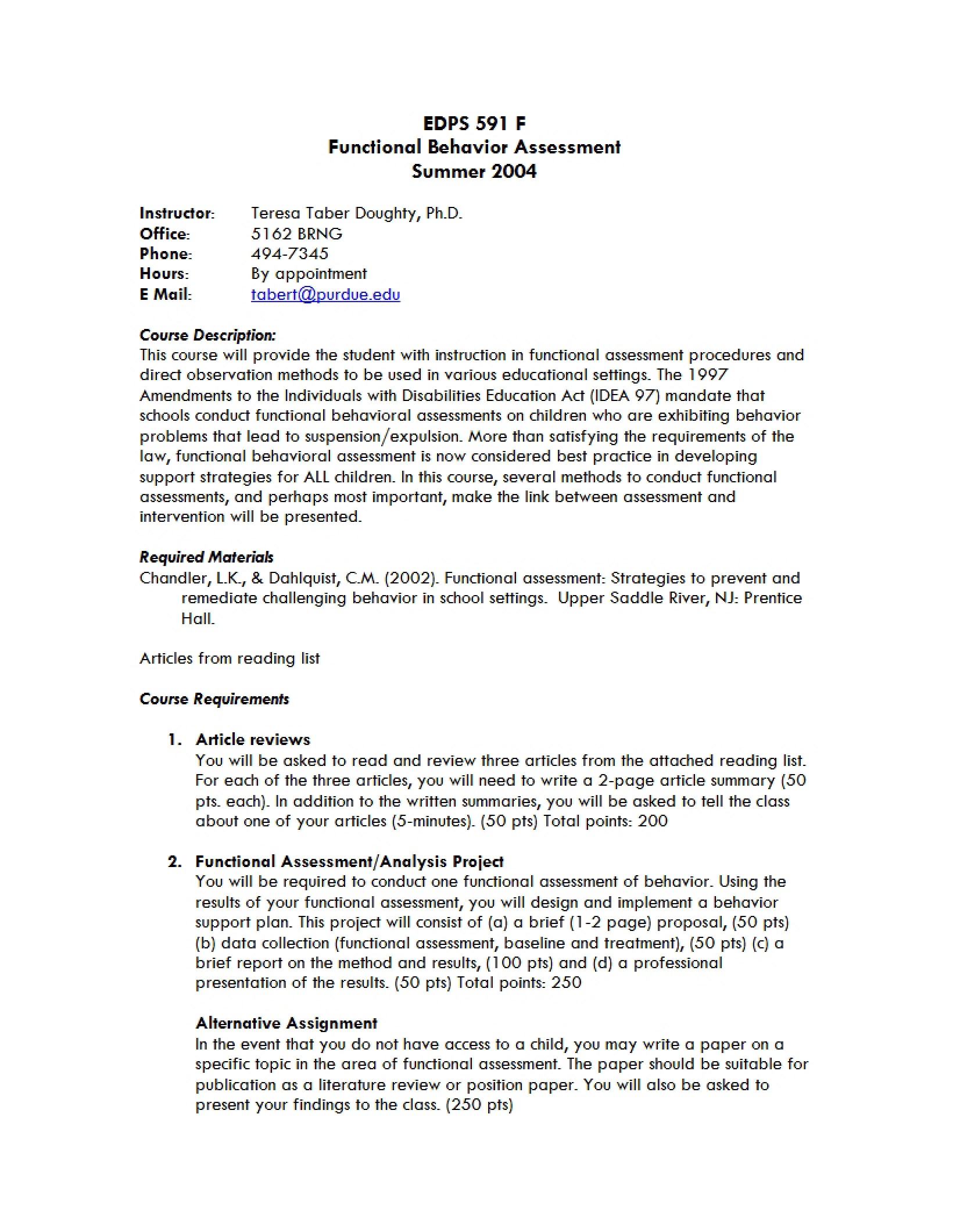 Syllabus