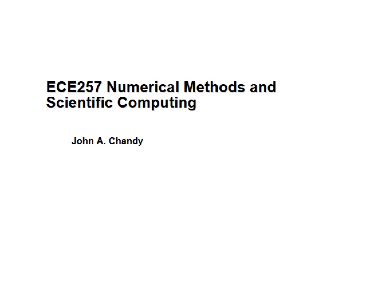 Numerical Methods and Scientific Computing Lecture Notes (Set 1)