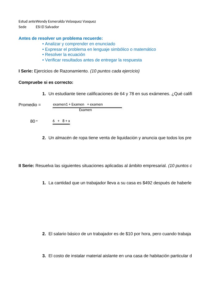 Ecuaciones aplicadas a la empresa 2
