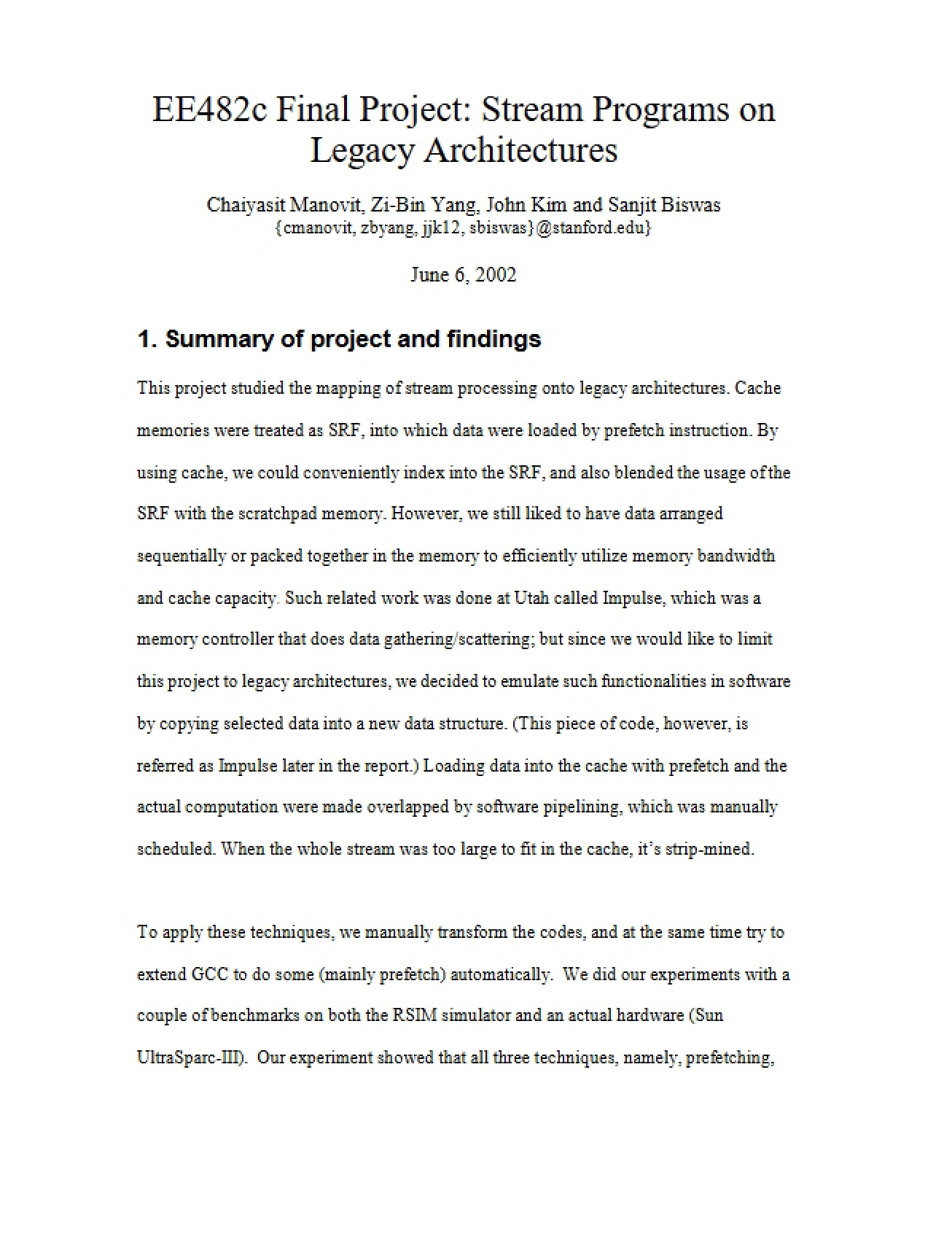 Lecture Materials for Advanced Computer Organization