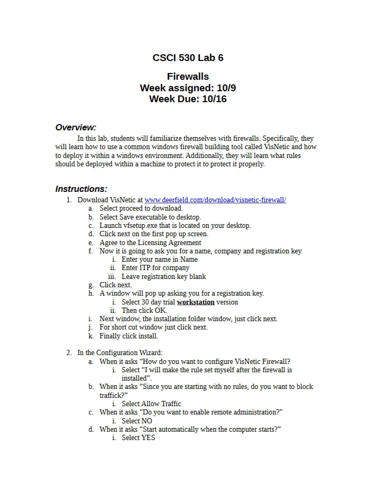Fall 2006 Firewall Notes