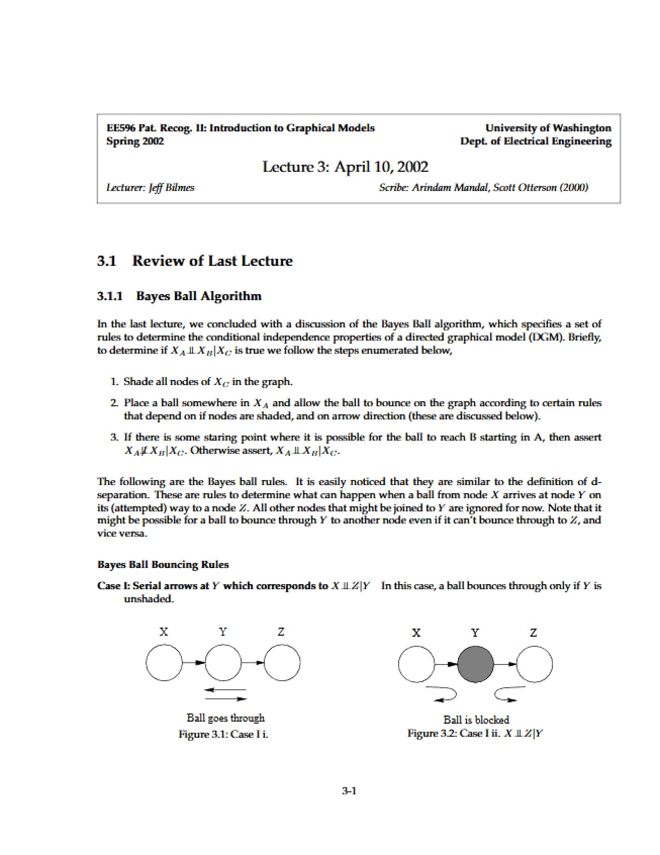Models based on Graphs - Graphical Models in Pattern Recognition
