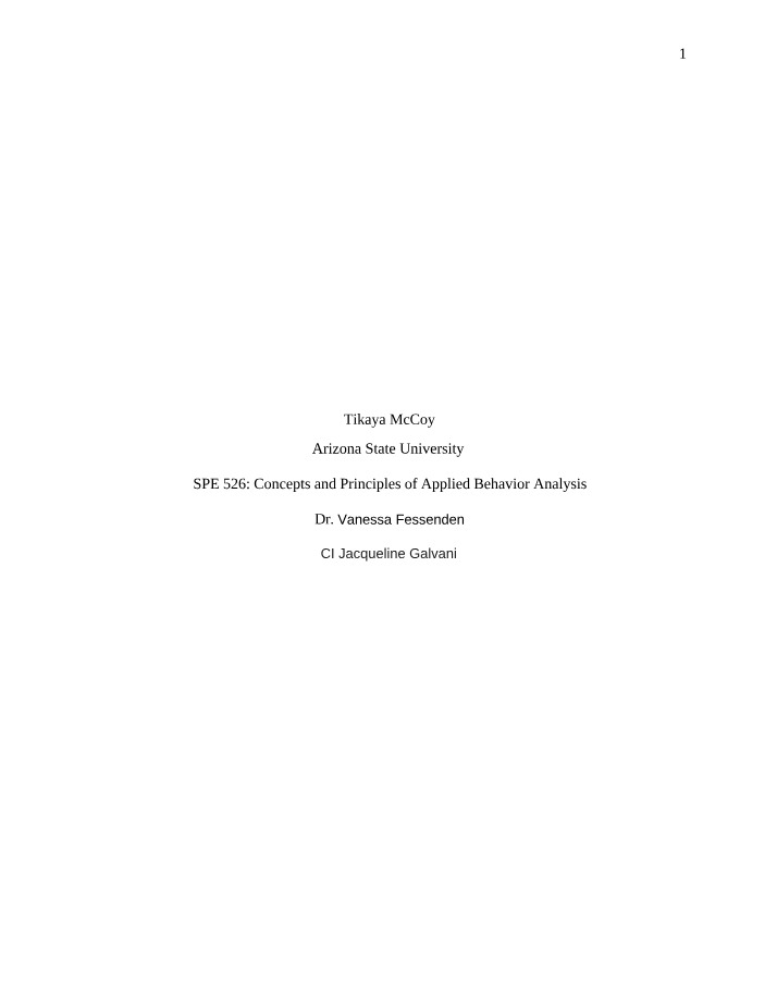 Consequences in Applied Behavior Analysis Module