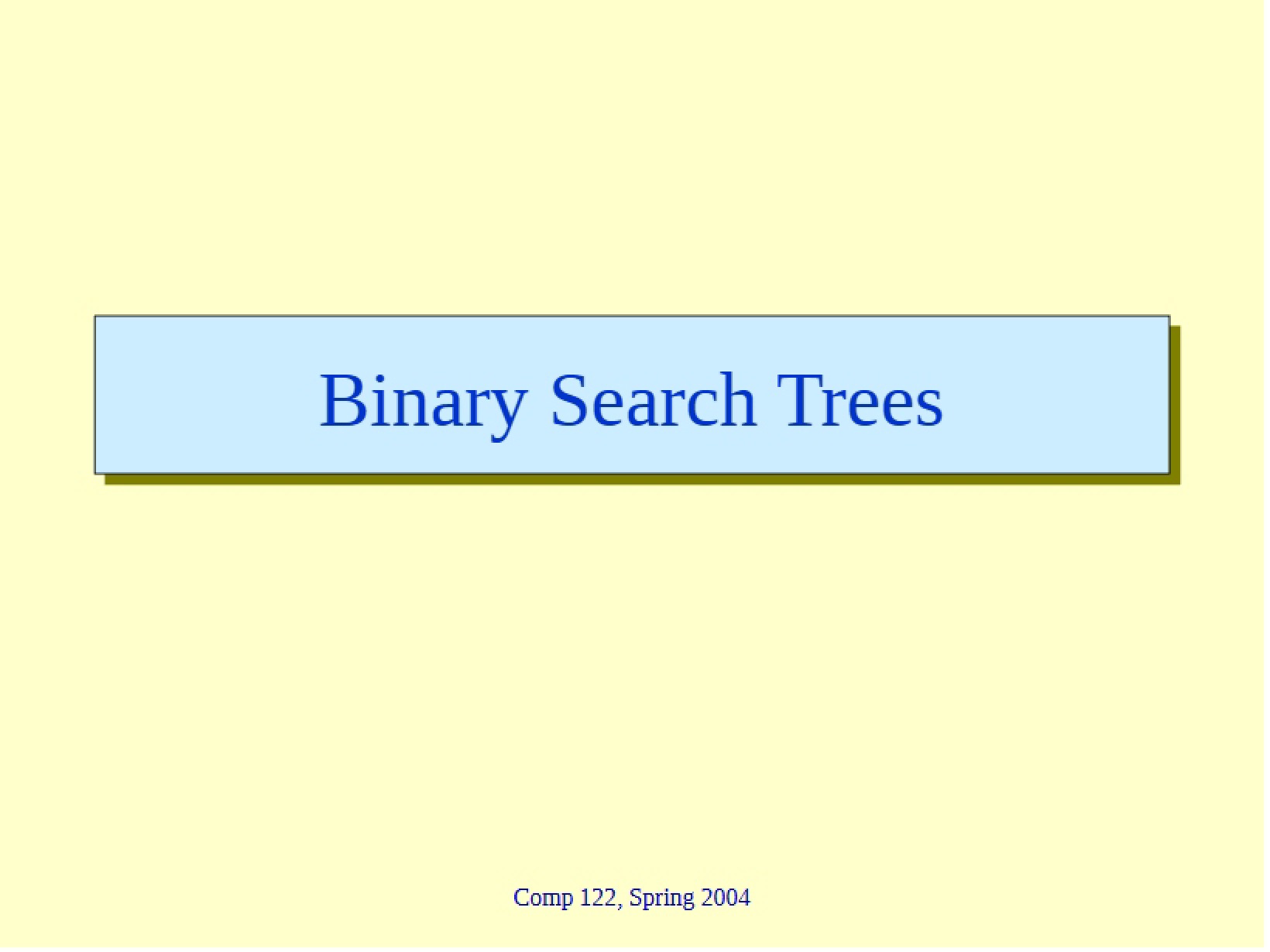 Trees for Binary Search