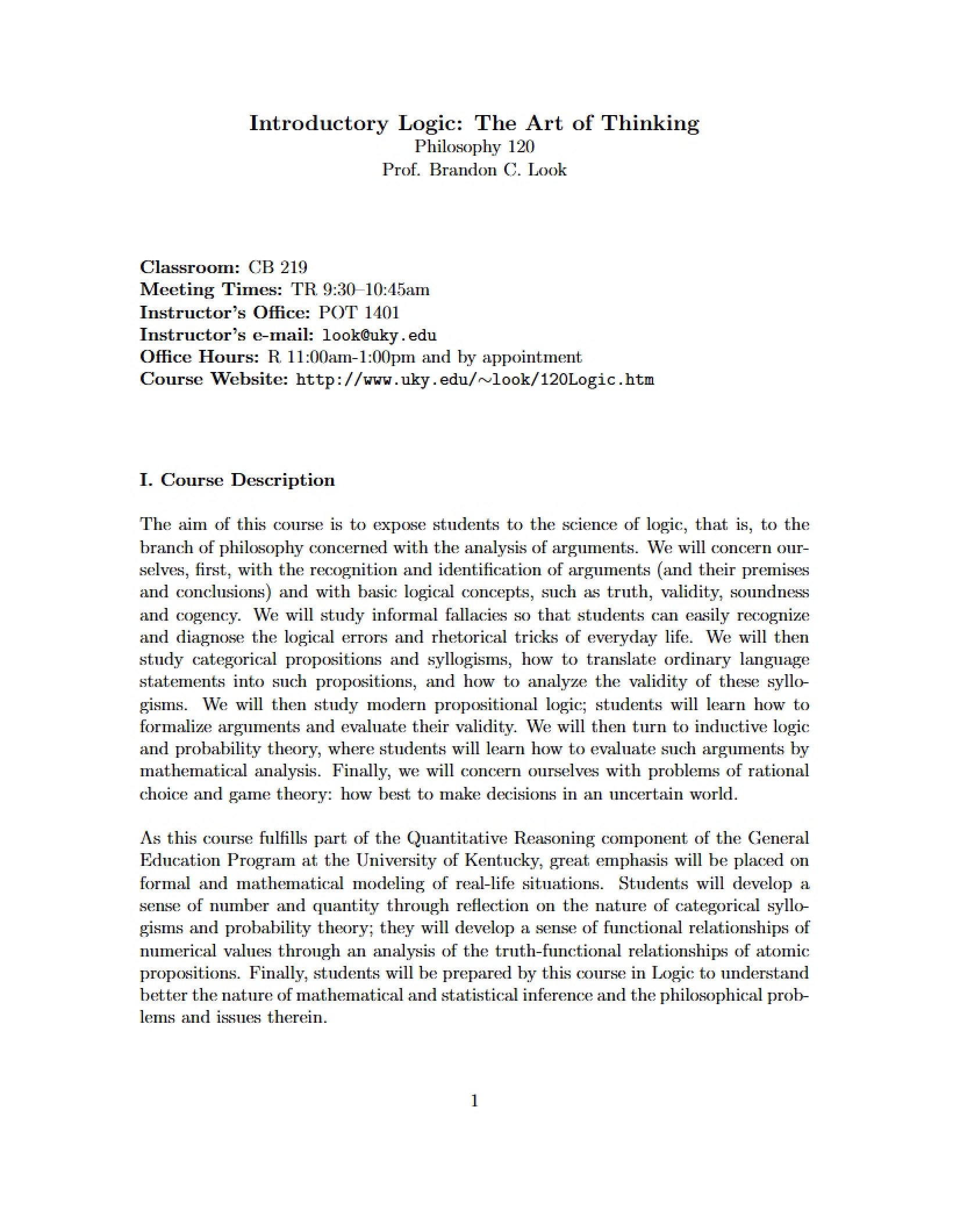 Syllabus for PHI120