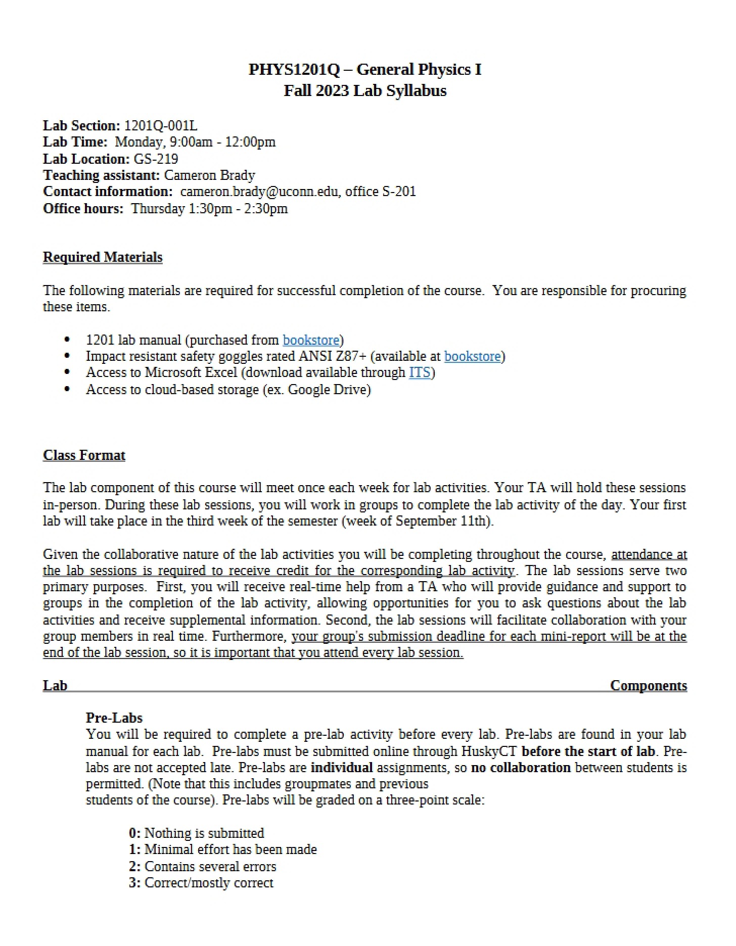 Physics Syllabus