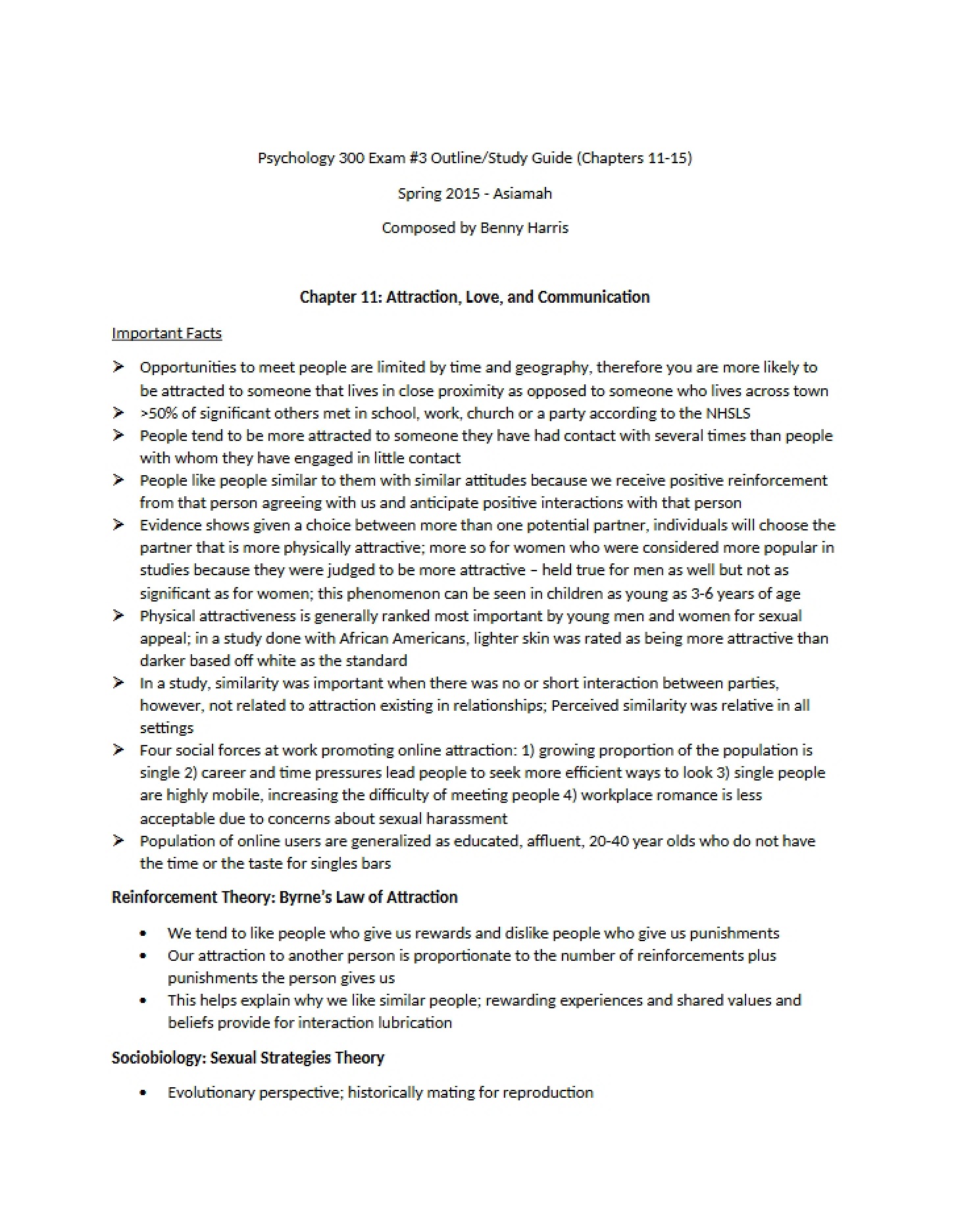 Chapter 11 Communication, Love, and Attraction