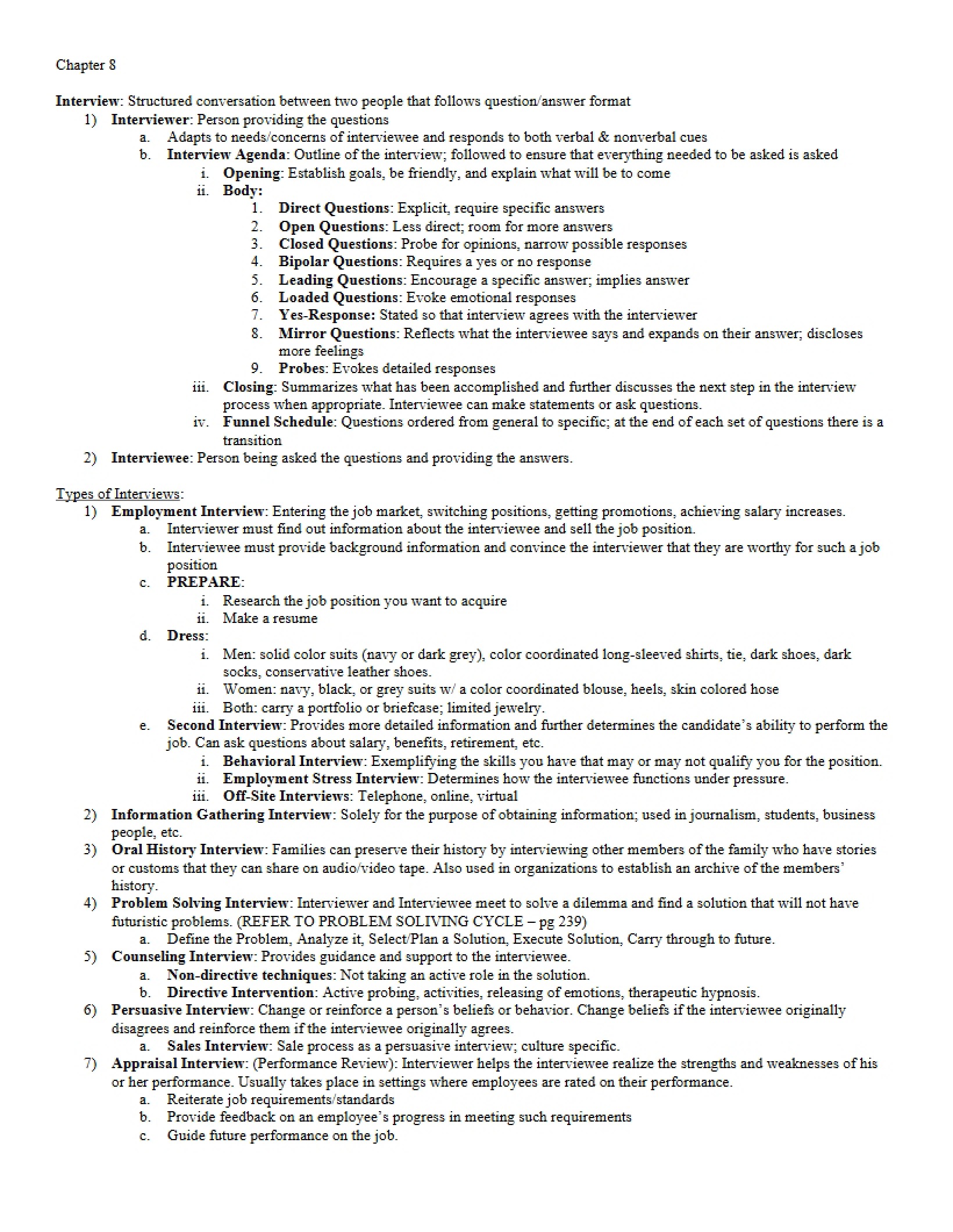 COMM 107 Chapter 08 Notes