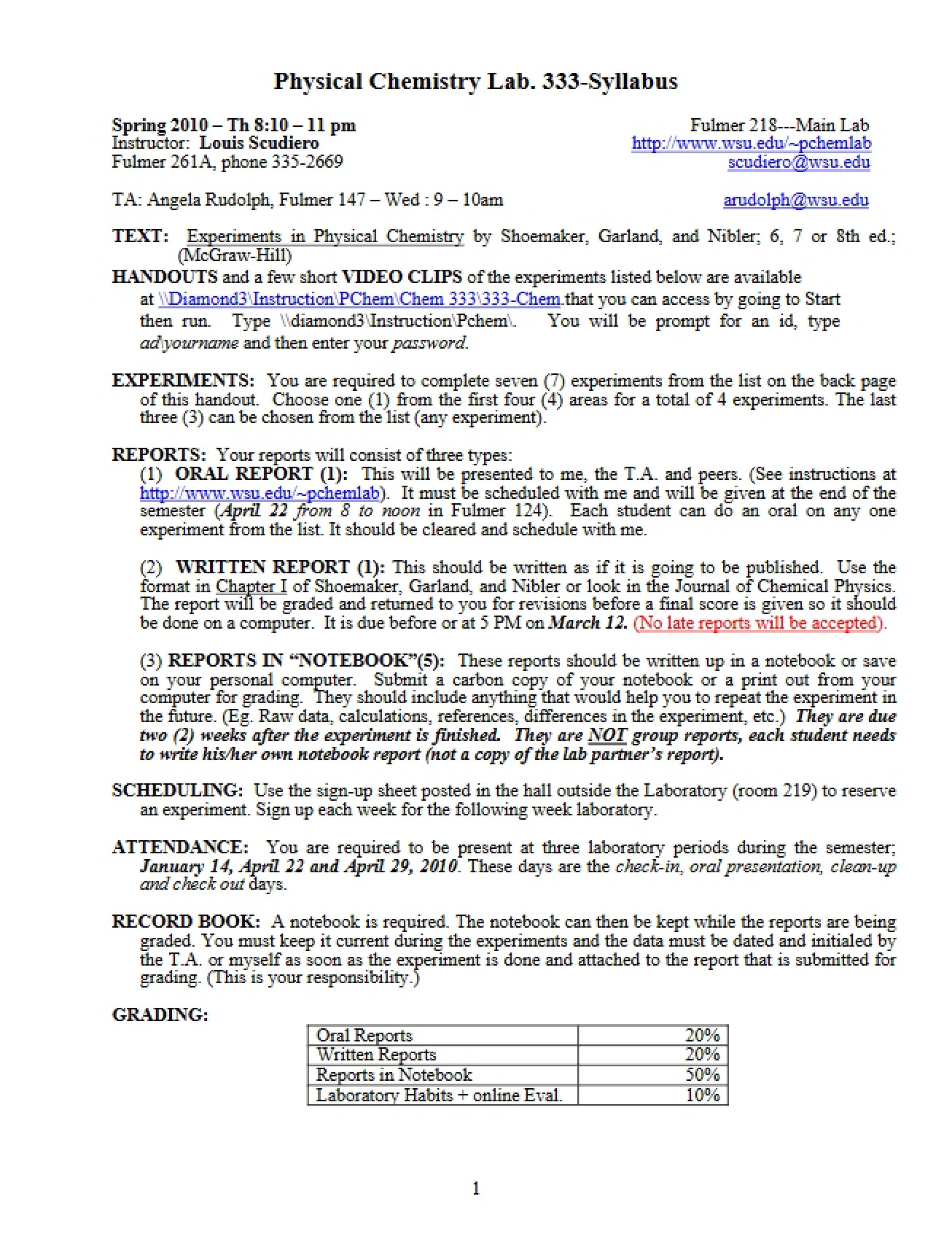 Course Syllabus