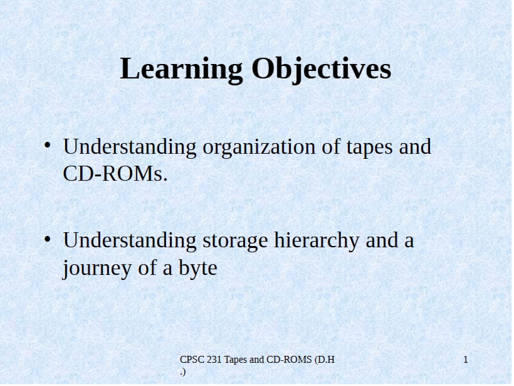 Learning Goals for File Systems