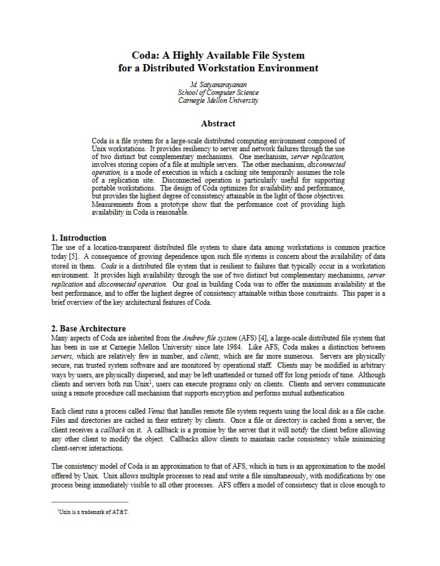 Coda Overview