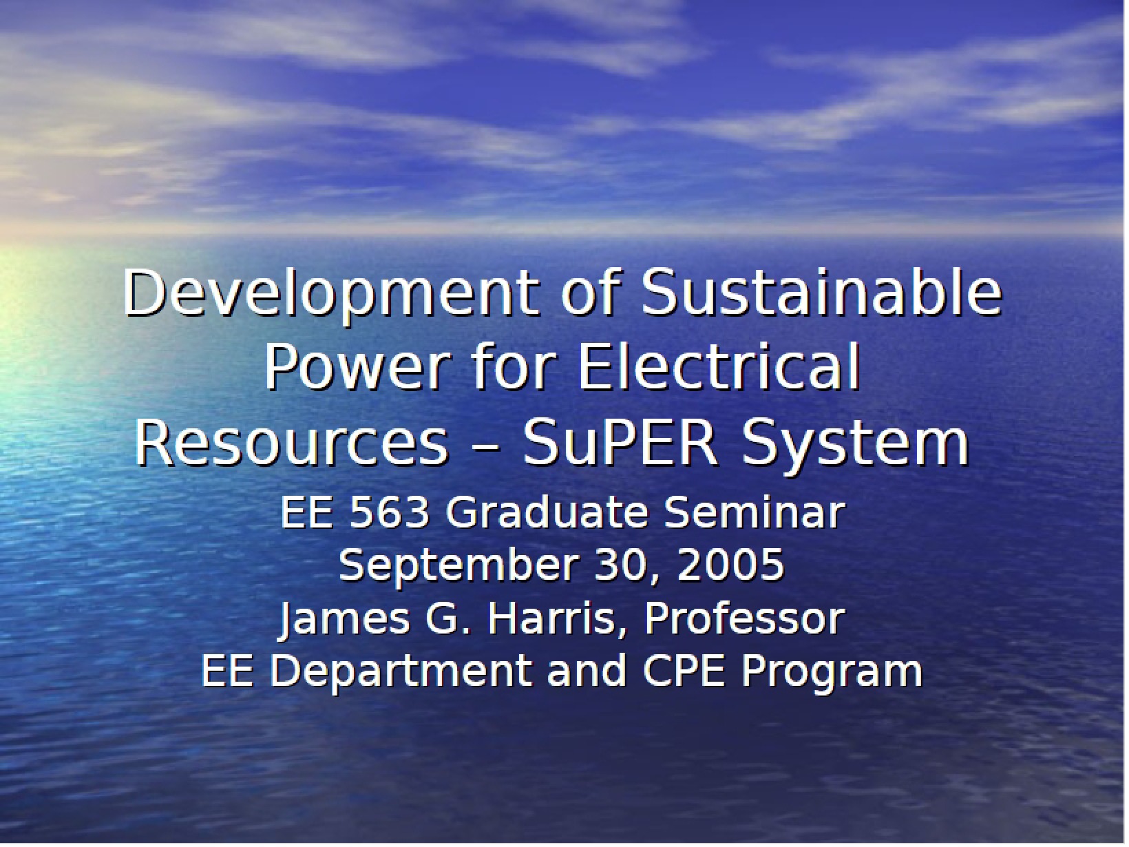 Power Sustainability Development