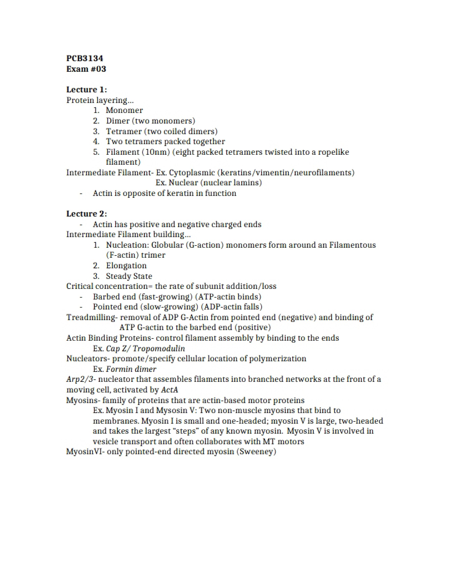 Examination Three
