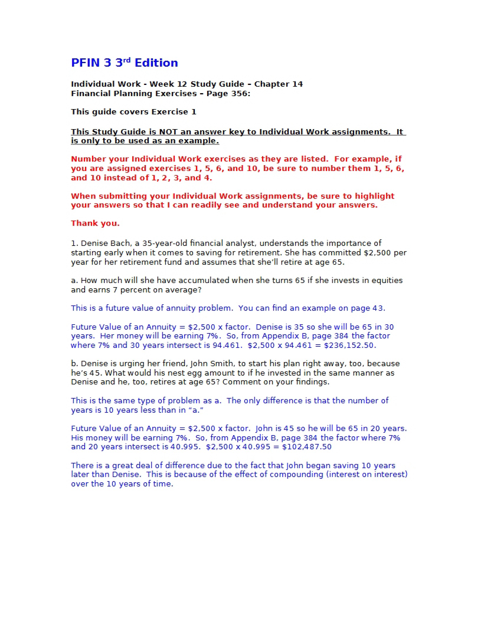 Study Guide for Week Twelve