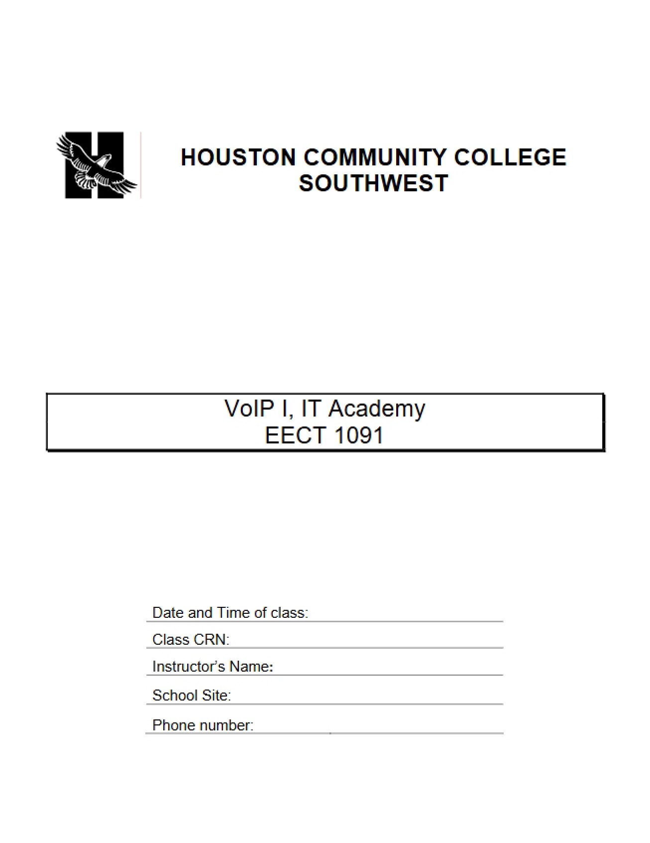 EECT 1091 Course Syllabus