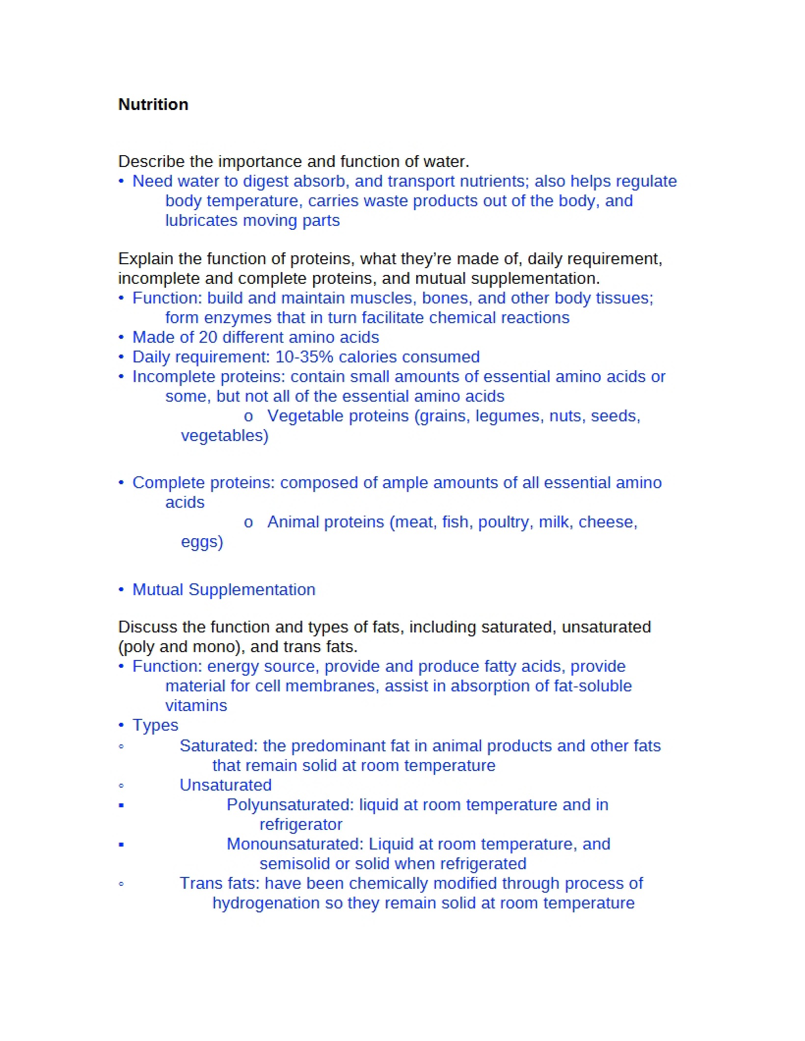 Dietary Nutrition