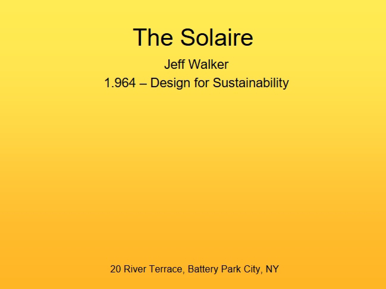 Solaire Project