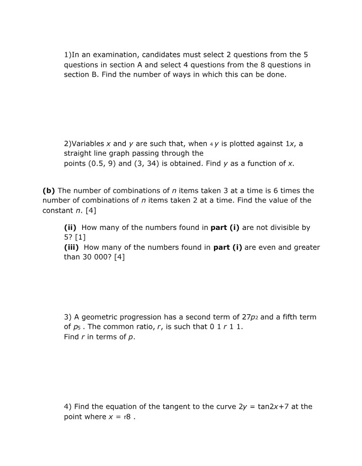 ACCT101 Examination Questions