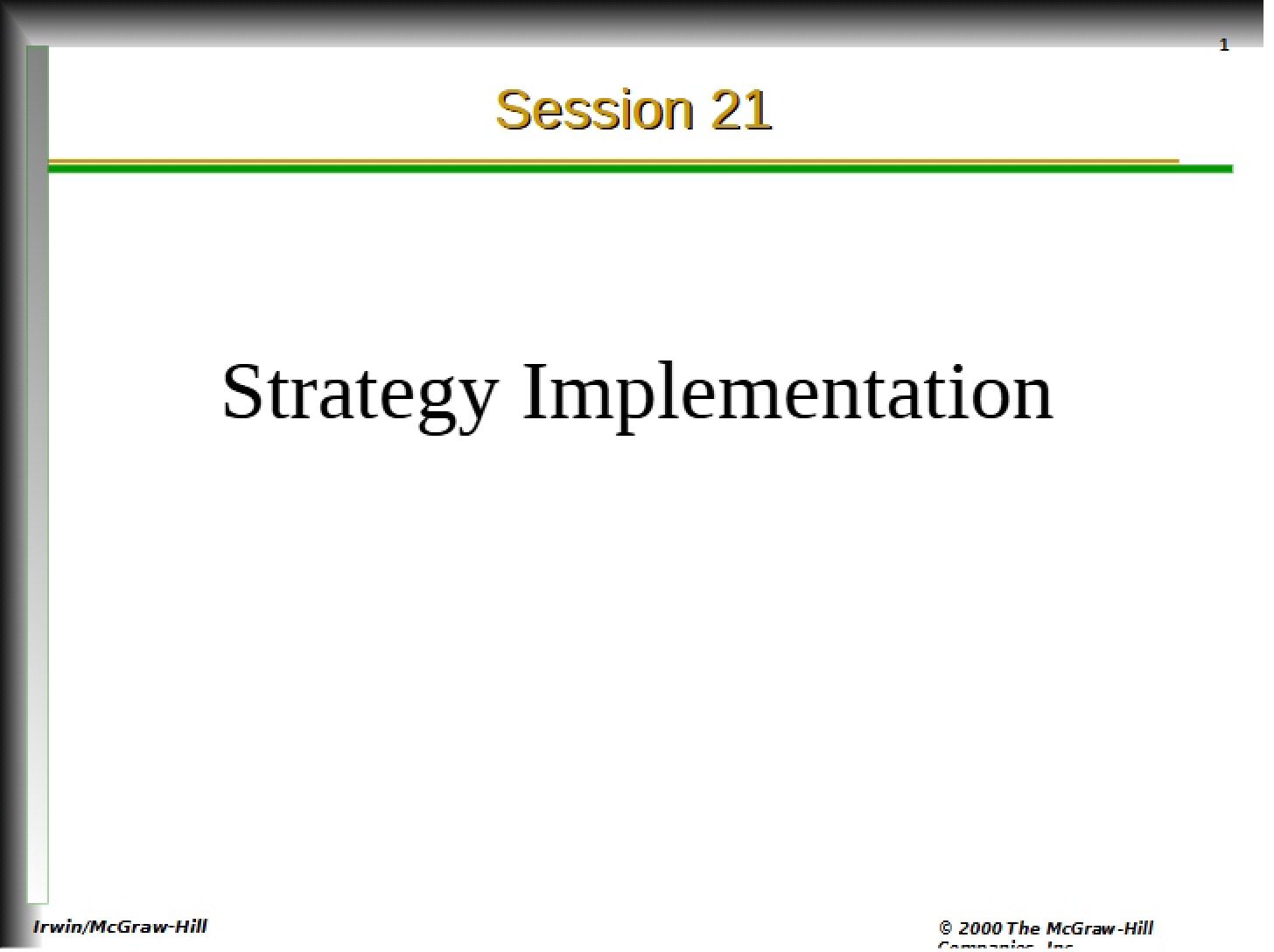 Implementing Strategy