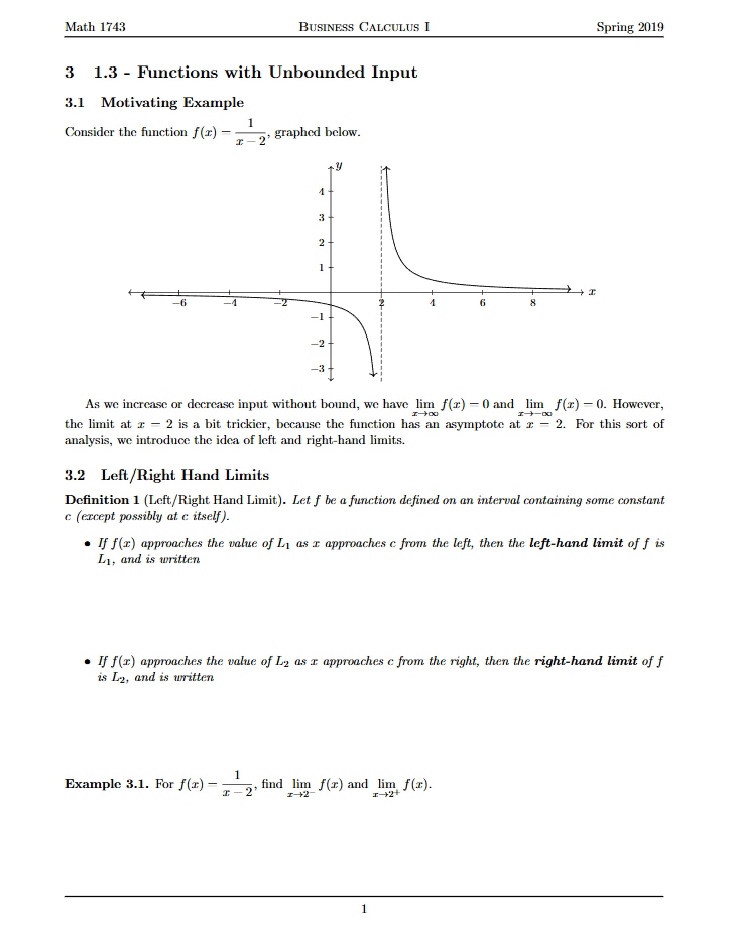 Unbounded Input Functions