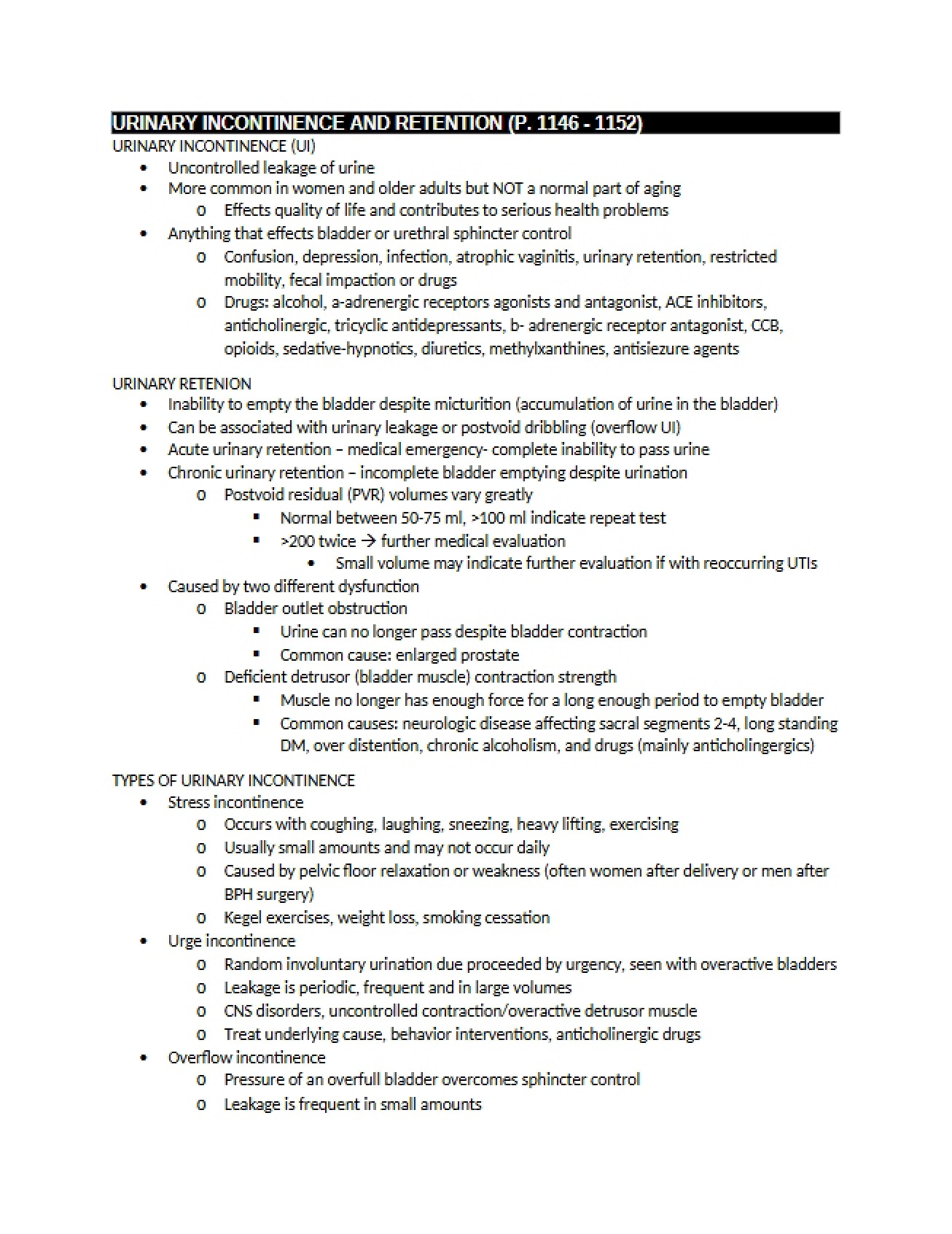 Managing Urinary Retention and Incontinence