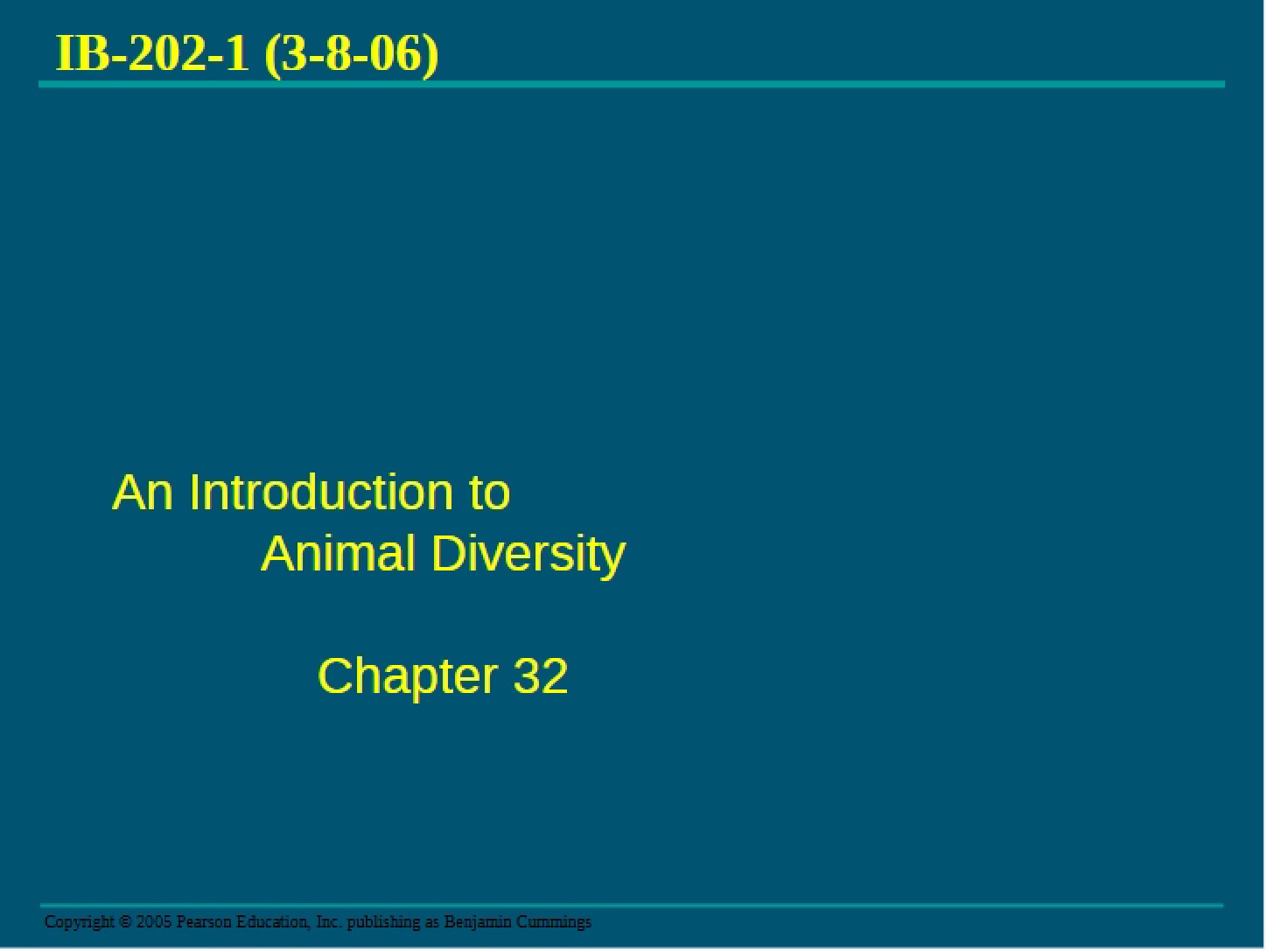 Animal Diversity Fundamentals