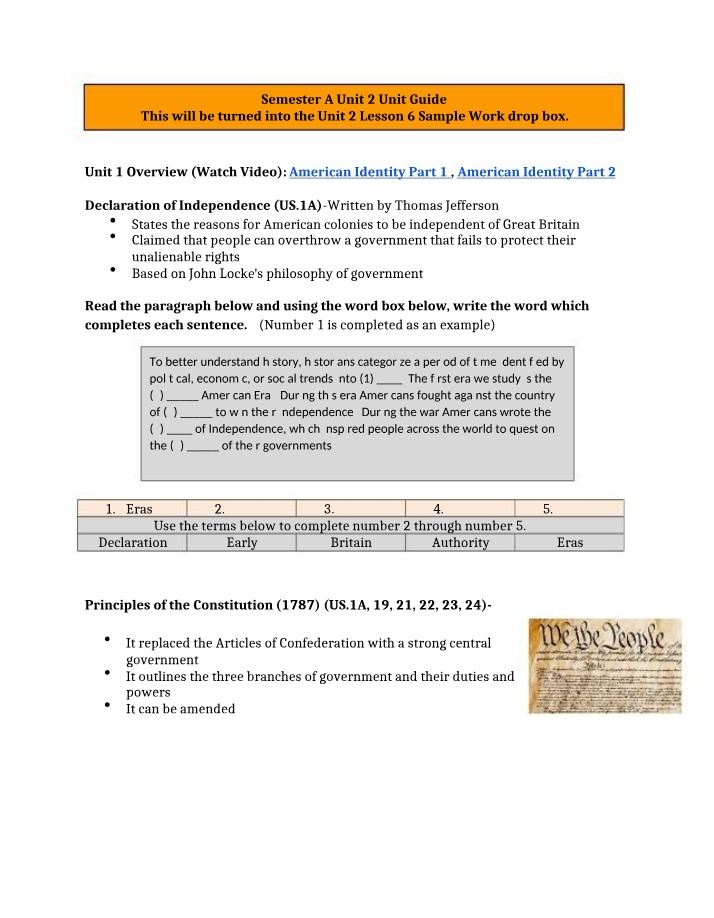 The Declaration of Independence and American Identity