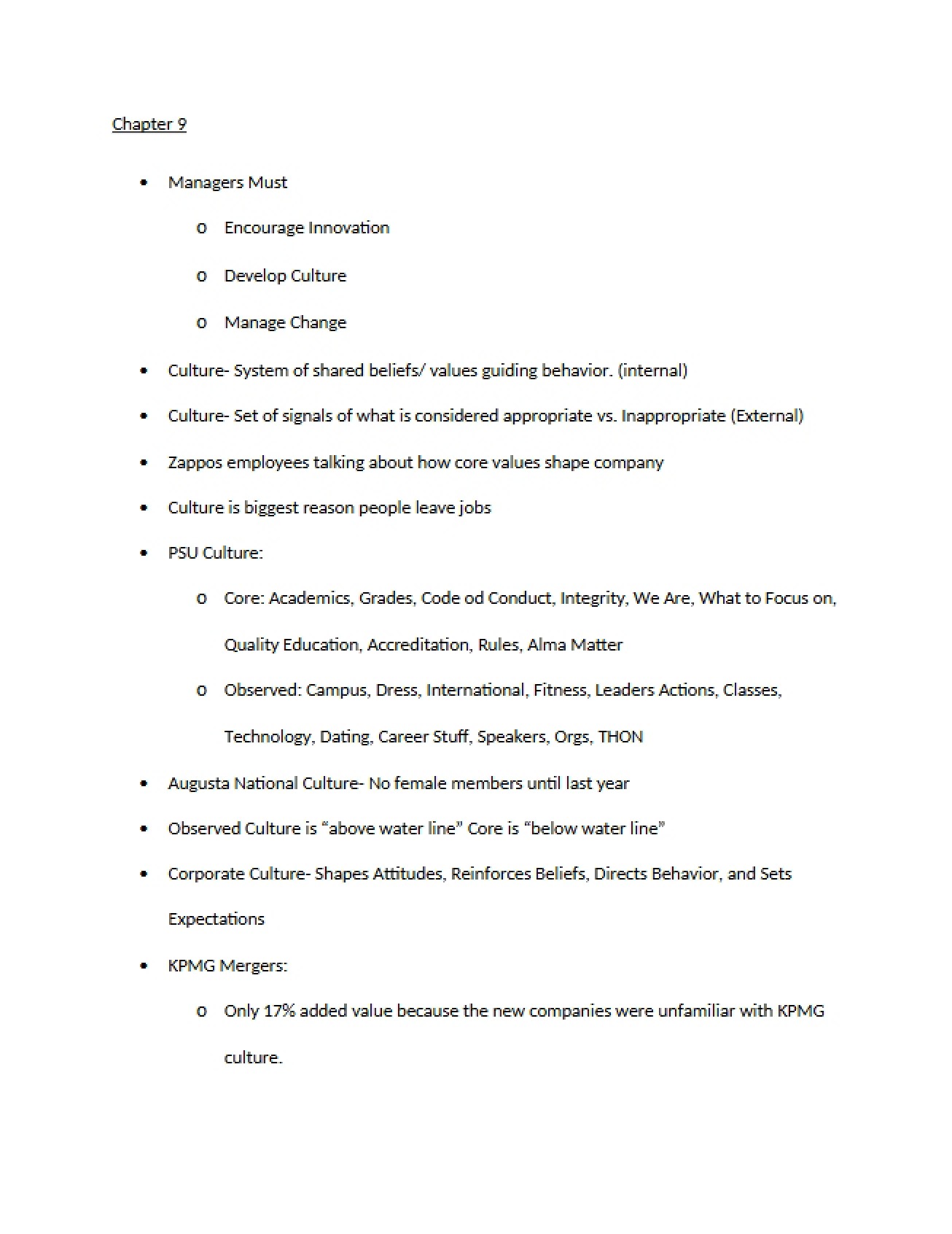 Management Chapter 9