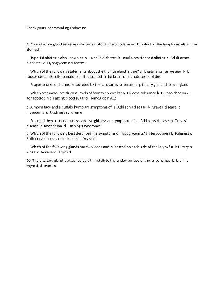 Endocrine Glands - Functions and Symptoms