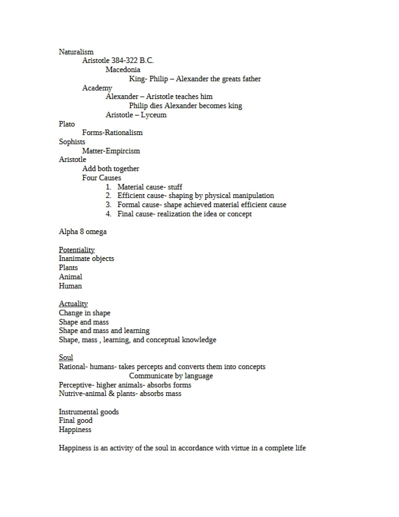 Class Notes Ethics