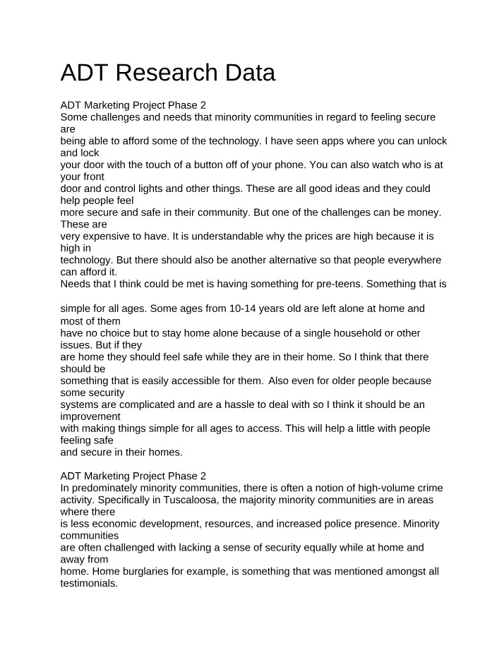 ADT Research Data