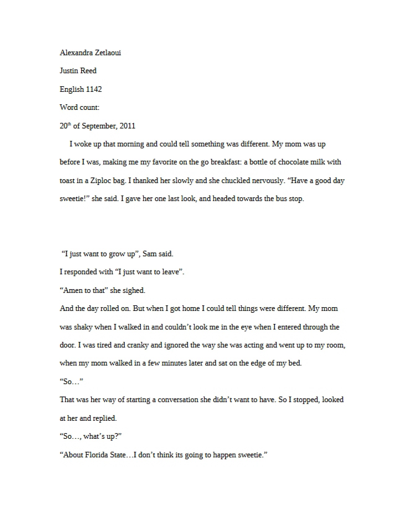 Imaginative Writing Workshop Essay