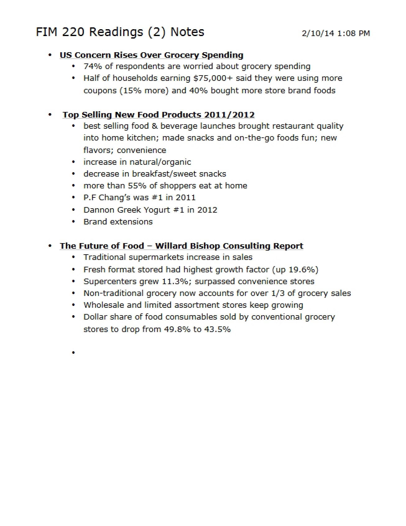 Rising US Concern regarding Grocery Expenditure