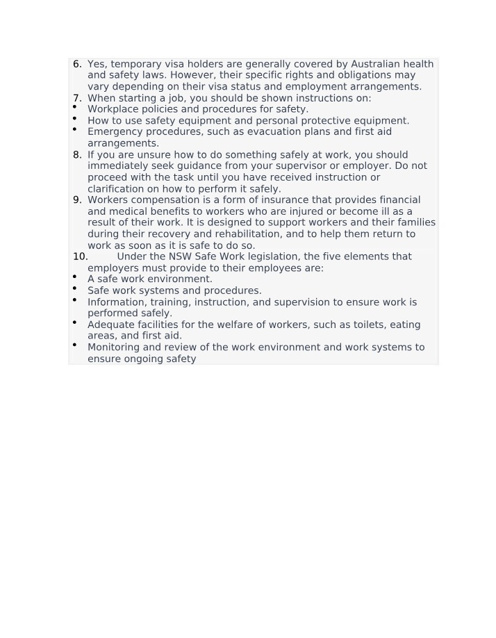 Australian Health and Safety Laws for Temporary Workers