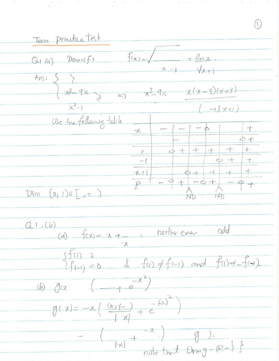 Practice Test for Term
