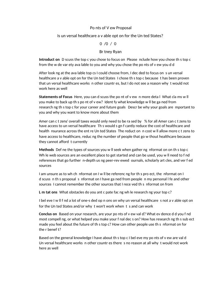 Universal Healthcare - A Viable Option for the United States